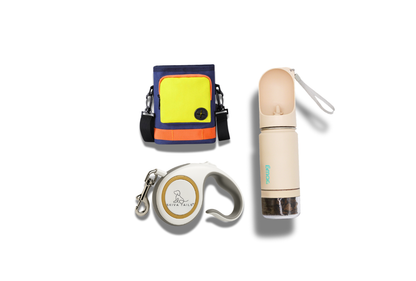 On-the-Go Essentials Bundle – Leash, Water Bottle & Training Pouch
